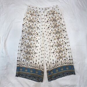 Anthropologie Joie Wide Leg 100% Linen Cropped Pant